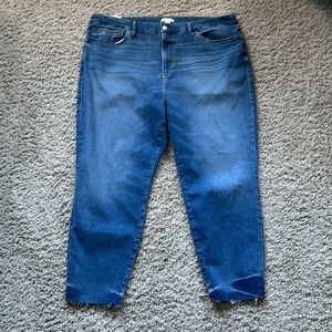 Good American Always Fits Good Legs Crop Calik 28-32